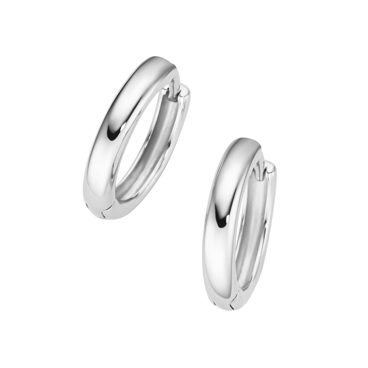 34550 Creolen aus rhodiniertem Silber