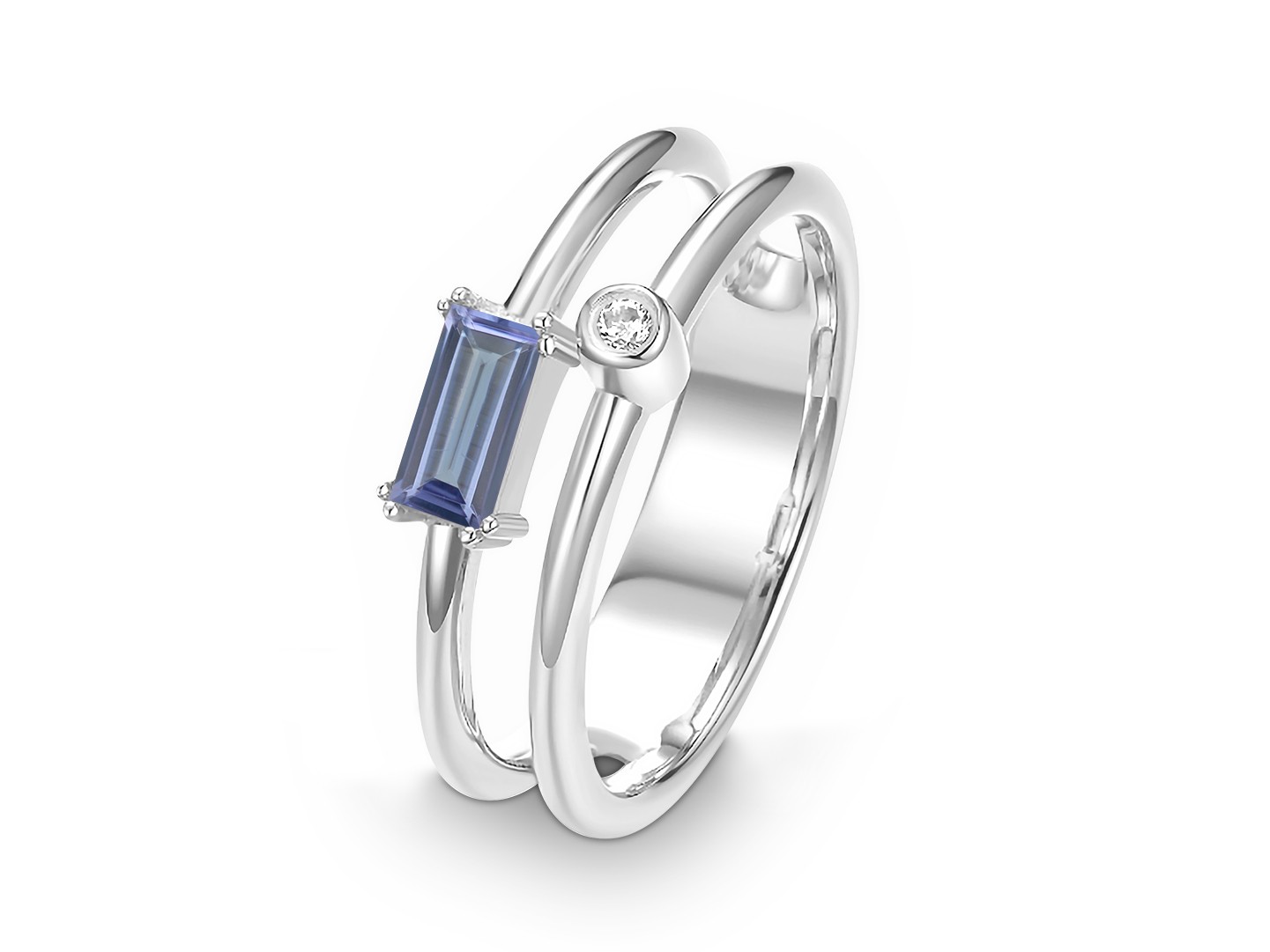 621639653 Quinn Damenring mit Tansanit und Brillant