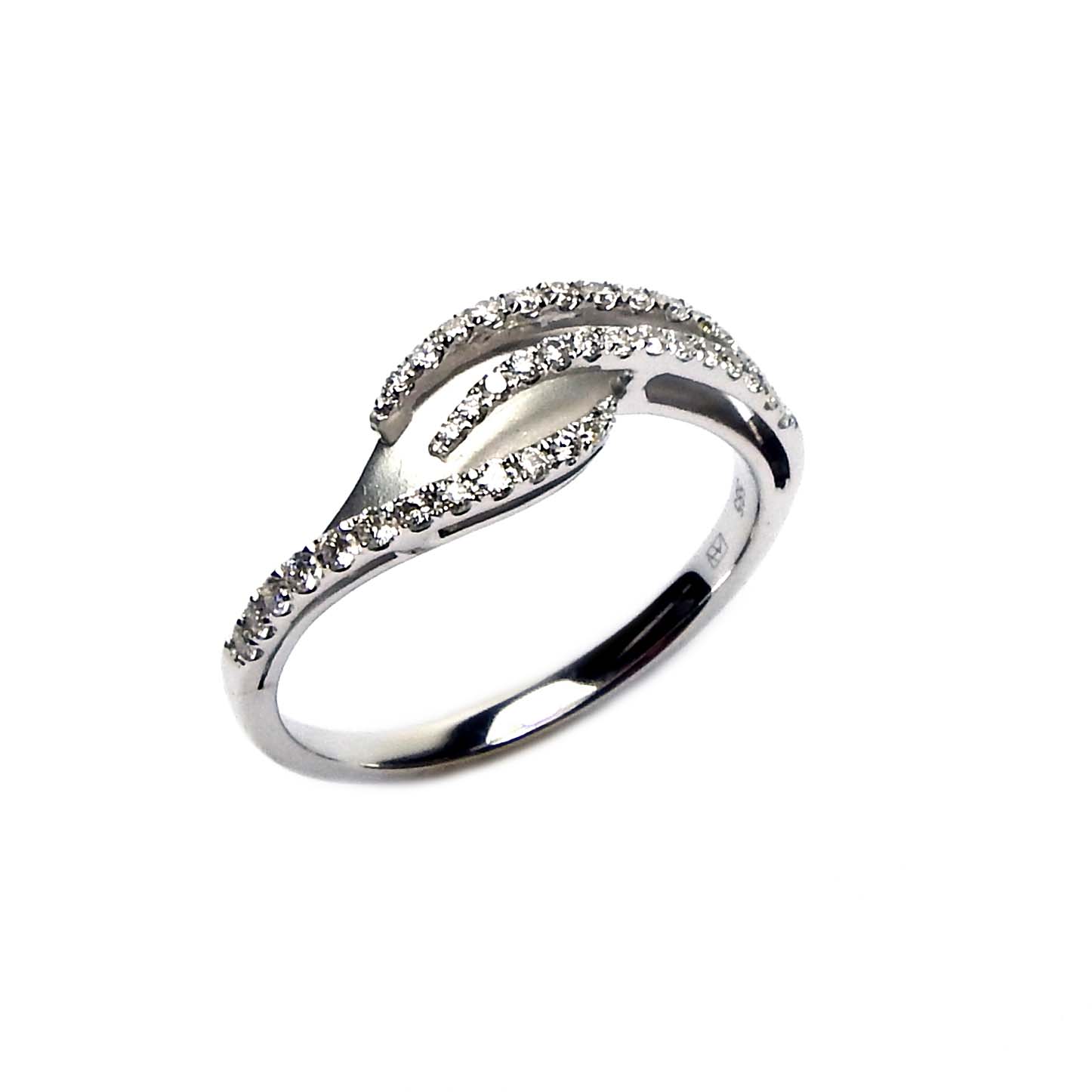 11007 Diamantring Weißgold 585/000 0,30 ct.