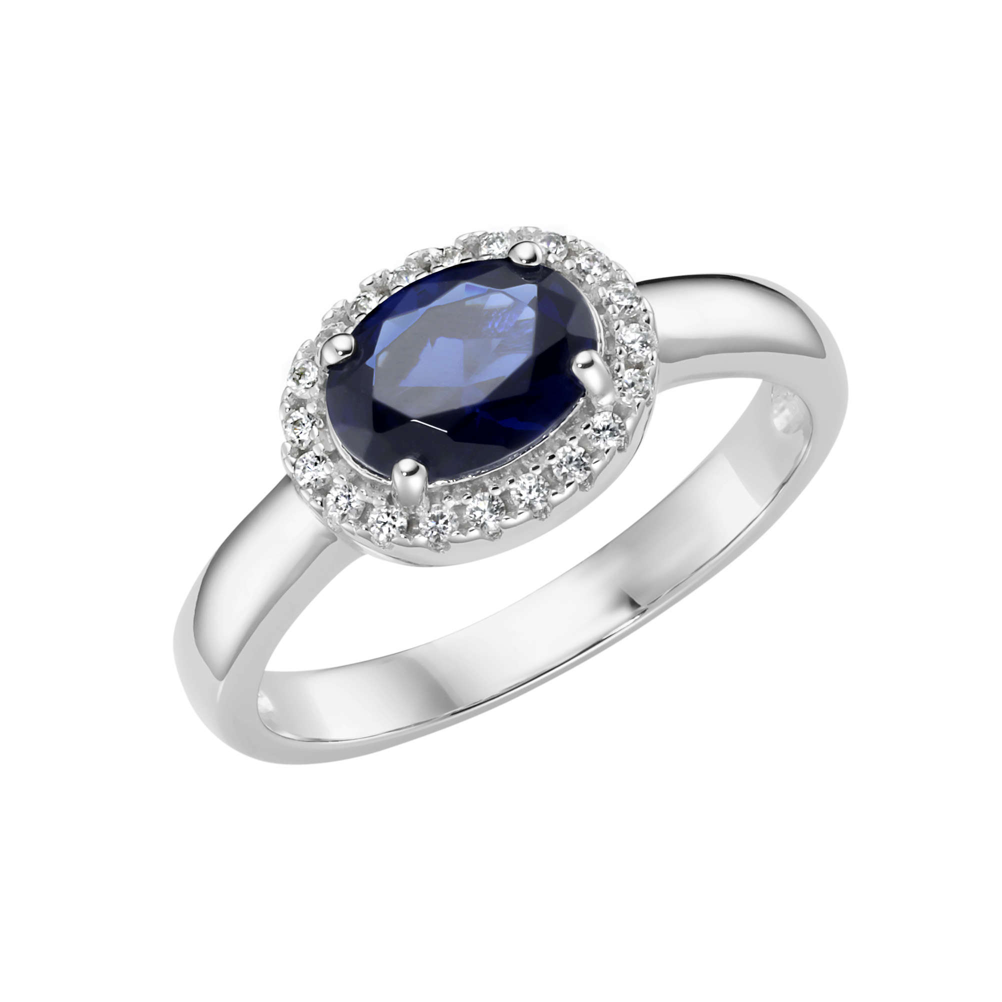 Damenring Silber mit Spinell und Zirkonia