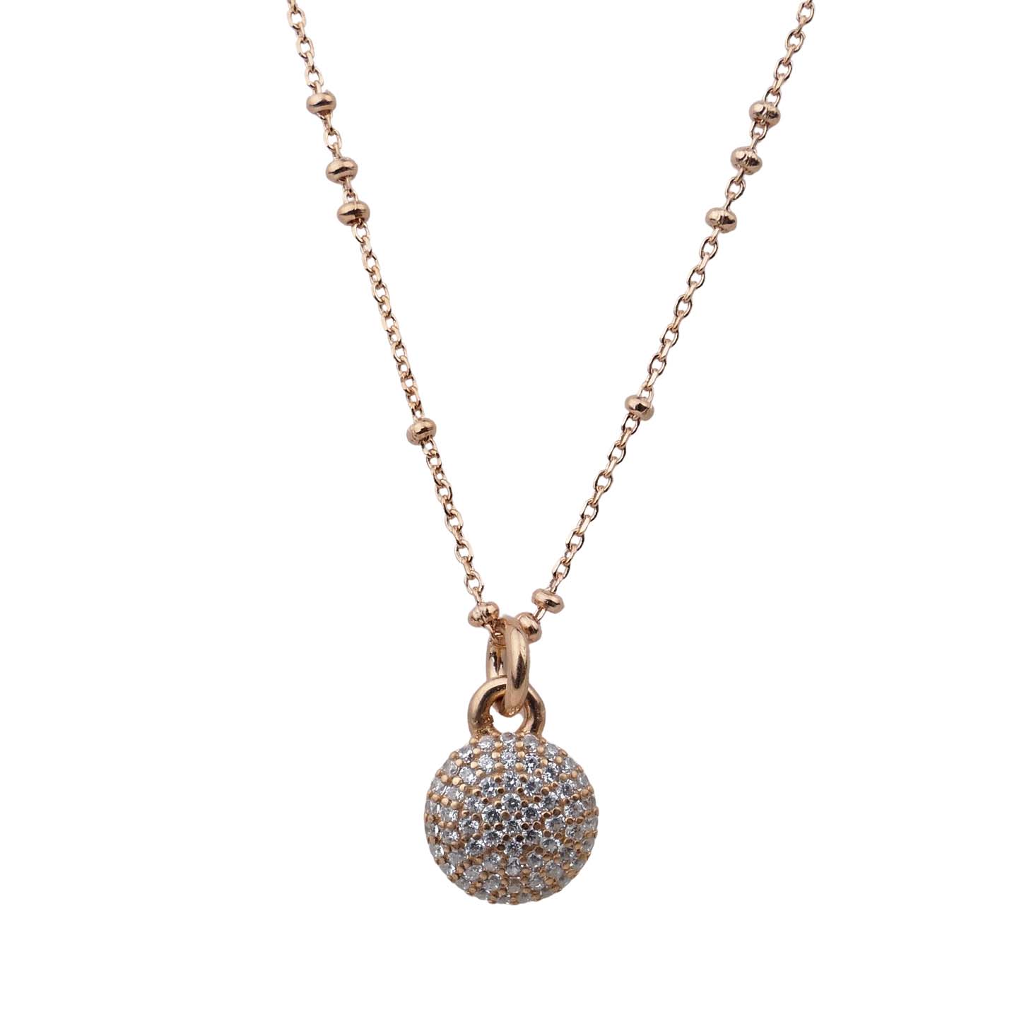 Ratius Halskette aus roségold plattiertem Silber mit Kreis