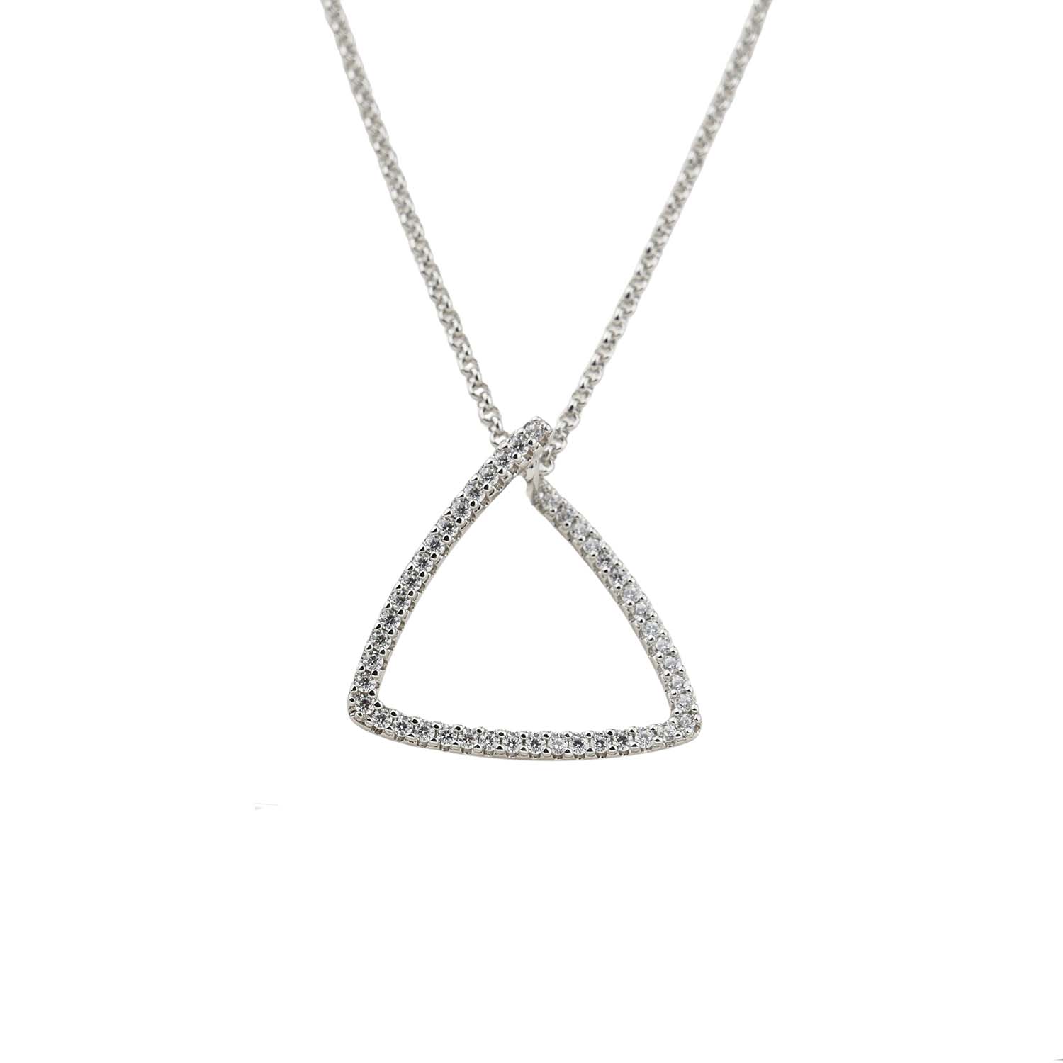 33902 Halskette mit Zirkoniaanhänger Silber