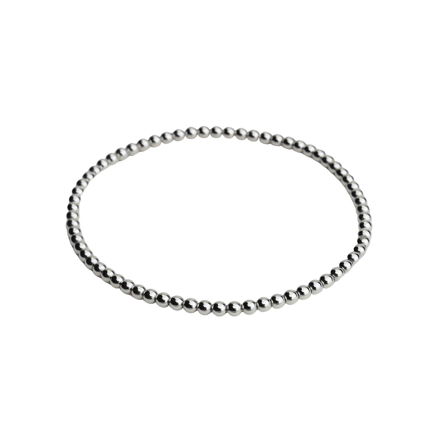 31606-1 Stretch-Armband mit Kügelchen Weißgold 585/000