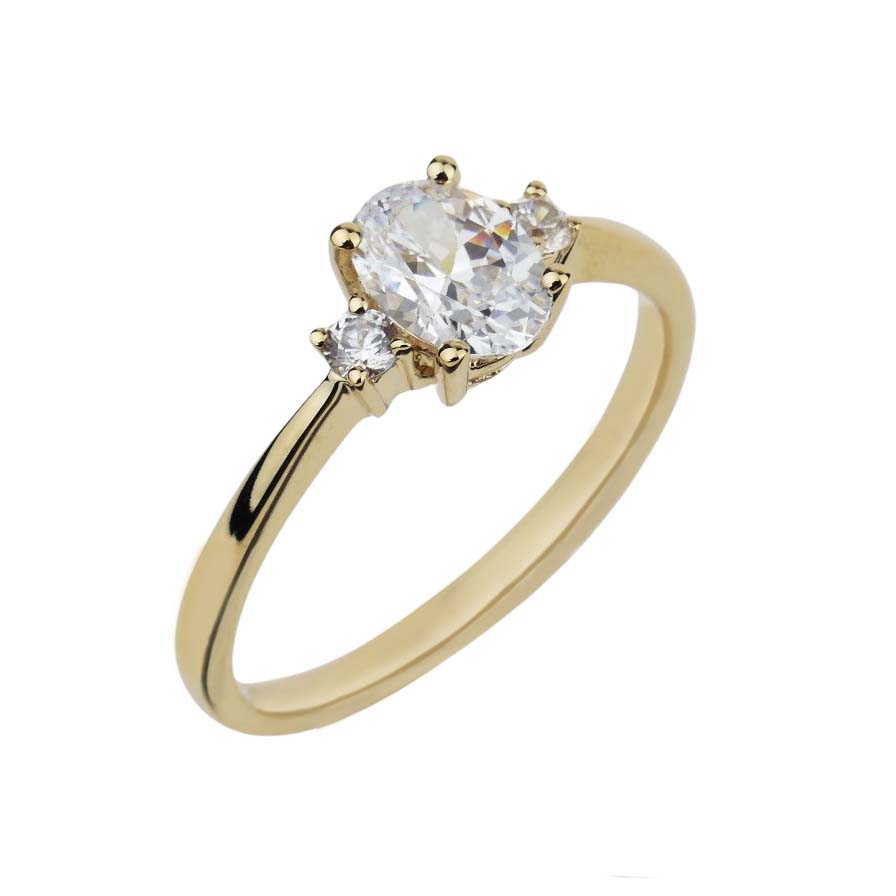 Zirkoniaring Gelbgold 585/000 Zirkoniaring Gelbgold 585/000