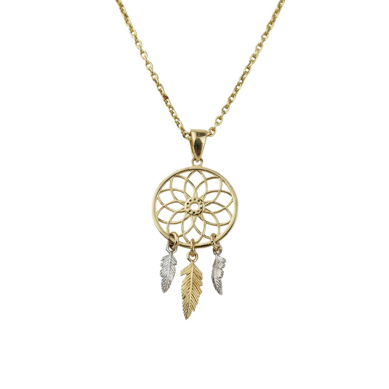 33609 Anhänger Traumfänger Gelbgold und Weißgold 585/000