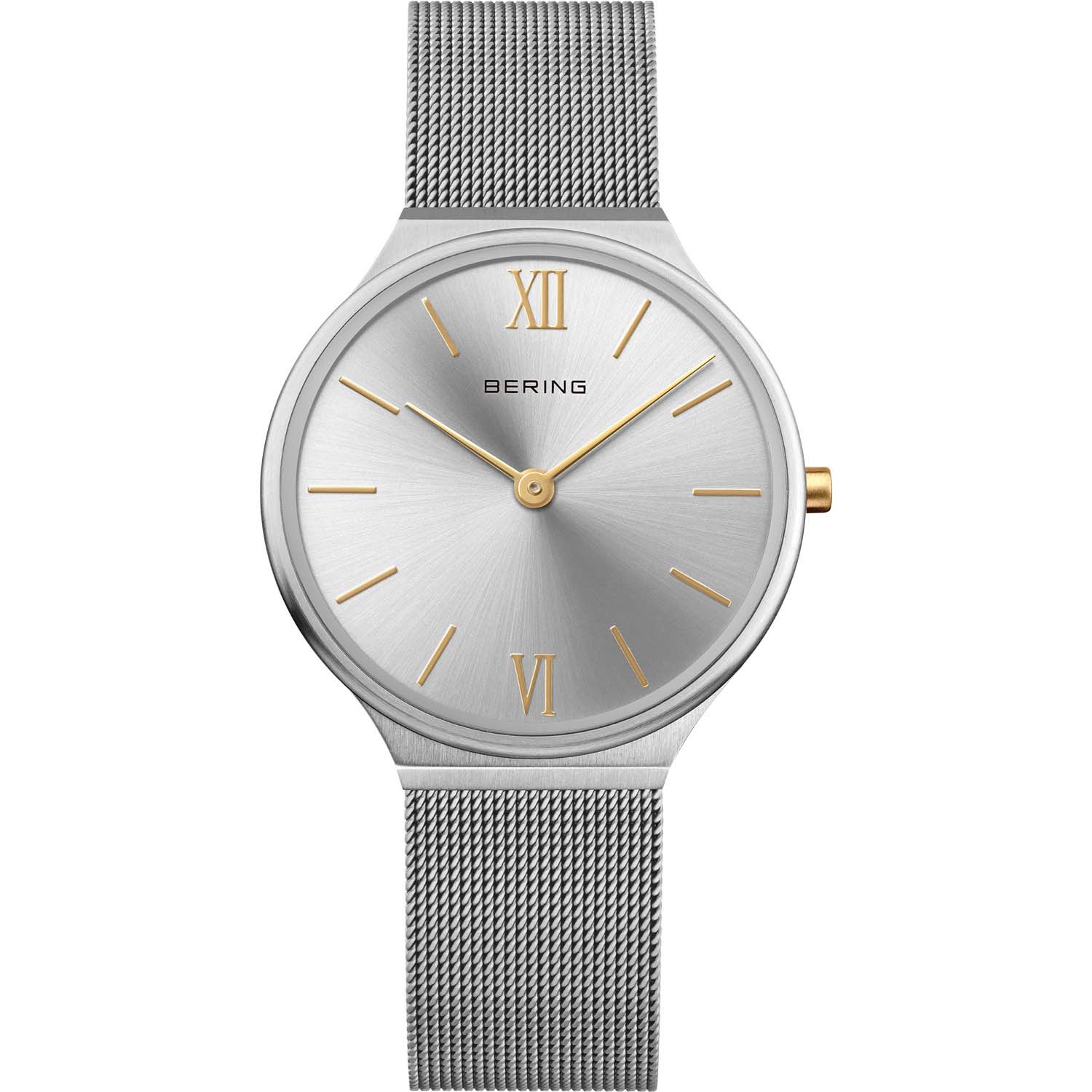 18434-010-1 Bering Damenuhr Ultra Slim Quartz Edelstahl mit Milanaiseband