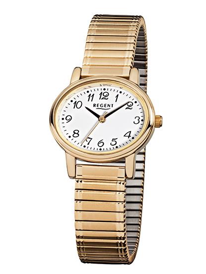 F-892 Regent Damenuhr Quartz Edelstahl ionenplattiert mit Zugband
