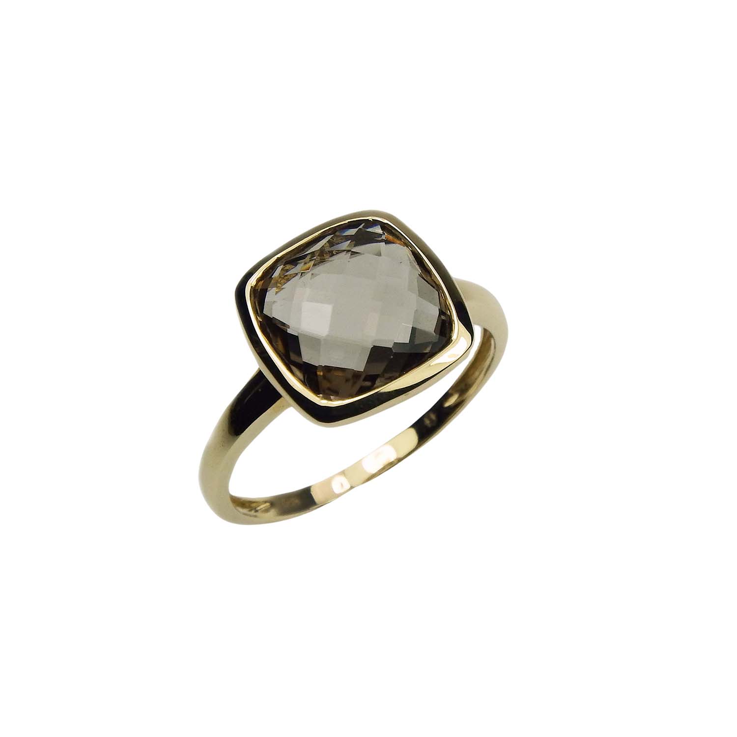 10589e5ulN6QVXlrAl Damenring Gelbgold 585/000 mit Rauchquarz