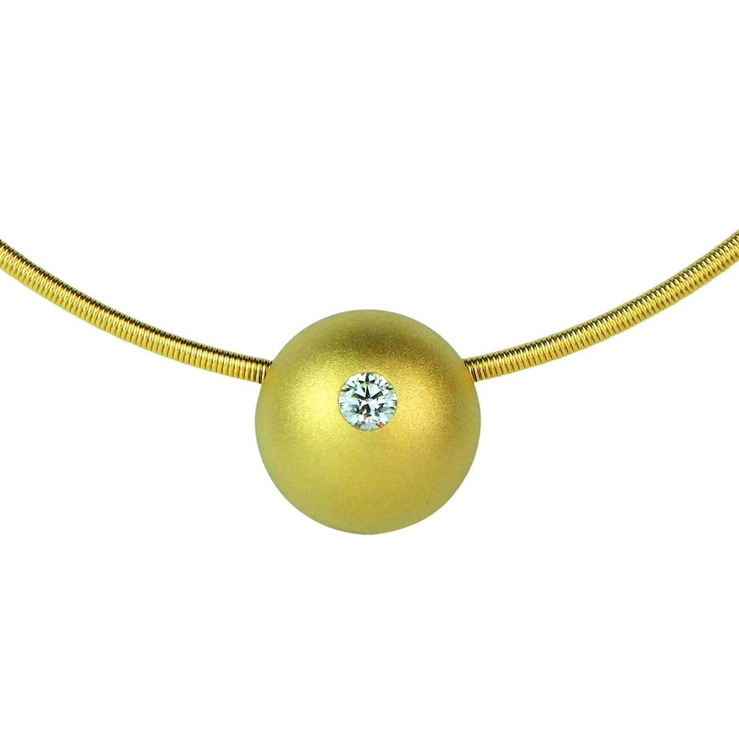 713288-012-49QuubG1pyIppJ Anhänger Kugel 12 mm mit Brillant Déco Art by Micha Bunz Gelbgold 750/000