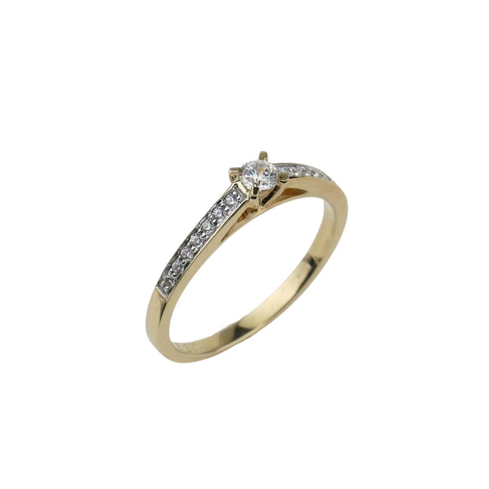Verlobungsring Gelbgold 333/000 mit Zirkonia