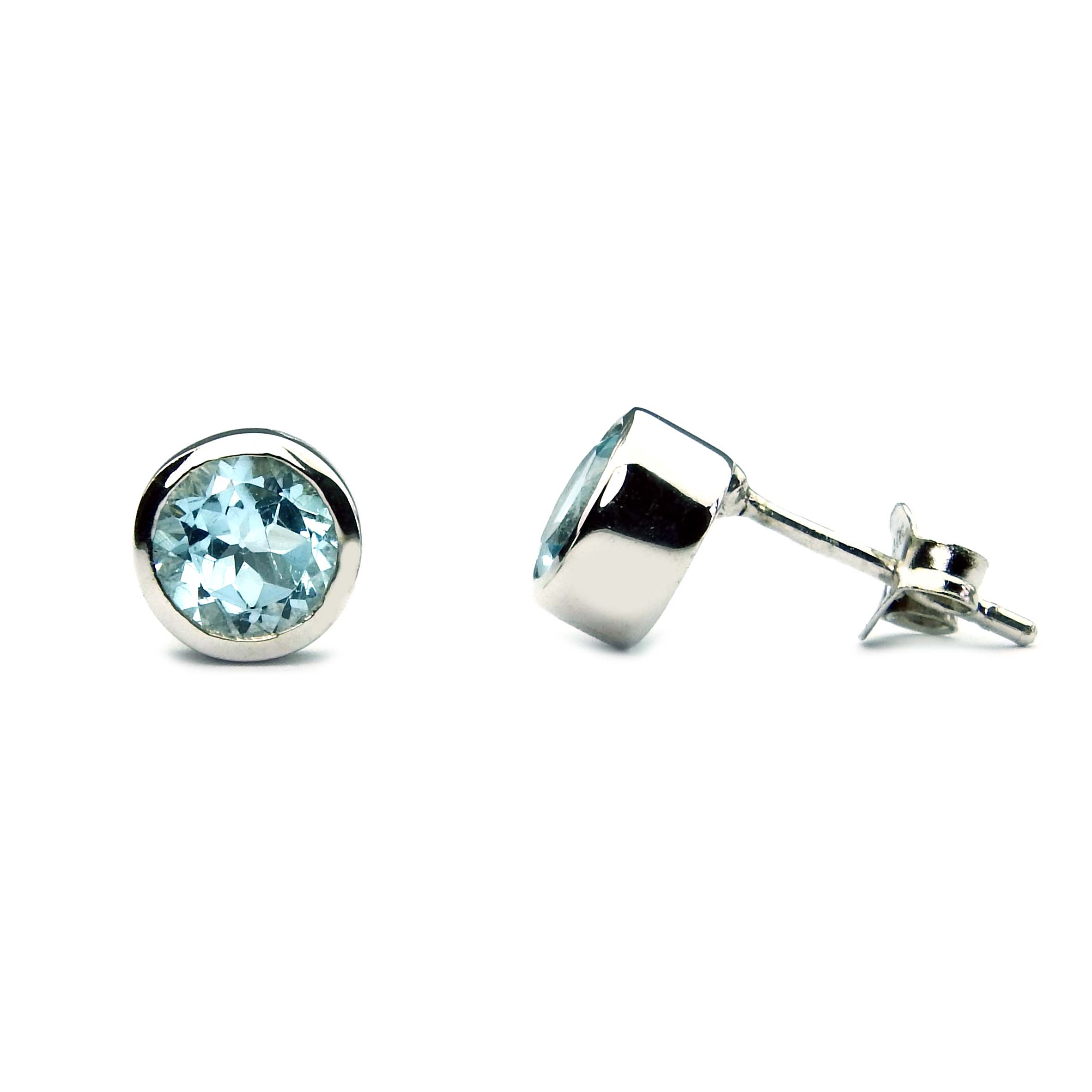 Edeltopas-Ohrstecker Sterlingsilber