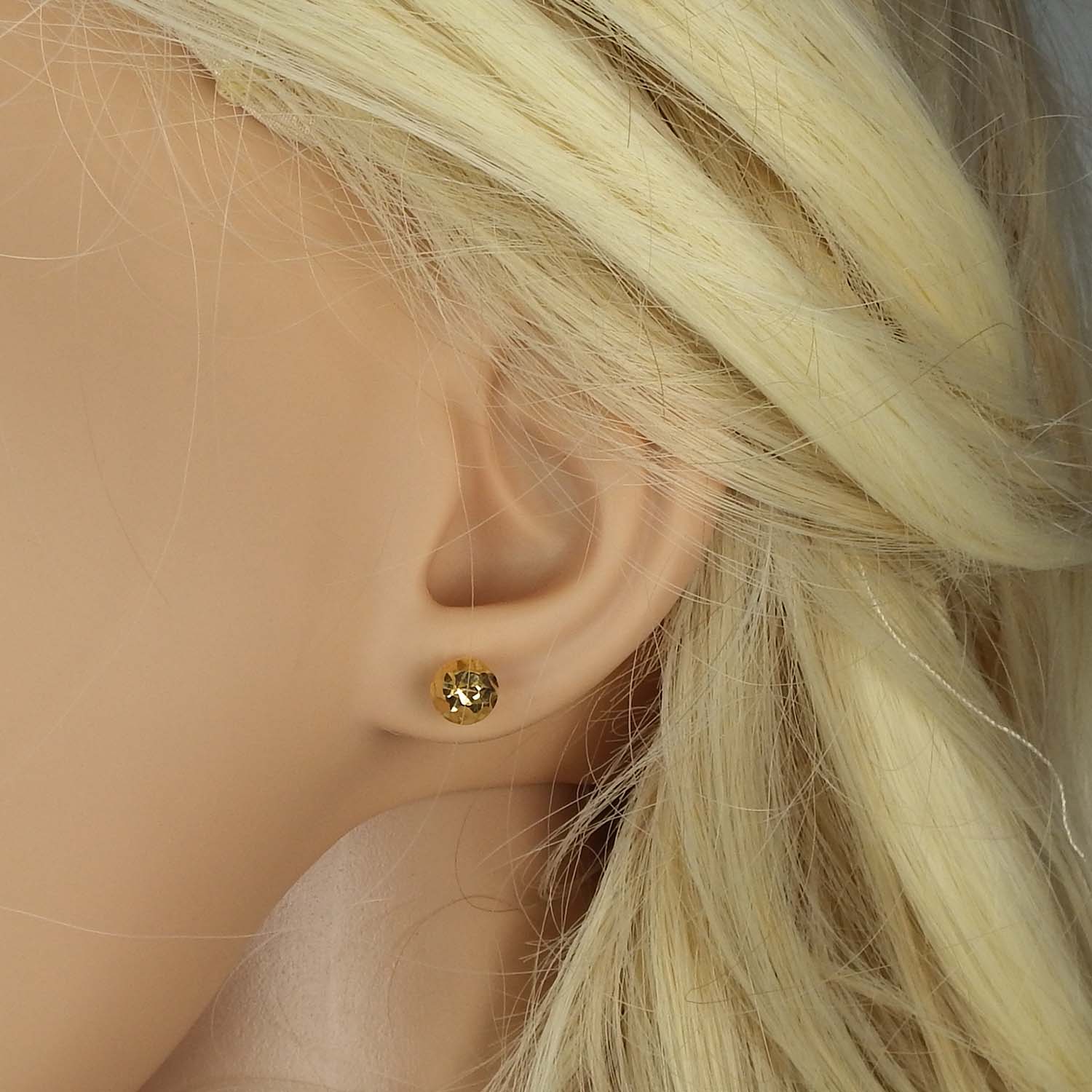 Ohrstecker Gelbgold 585/000 diamantierte Kugeln