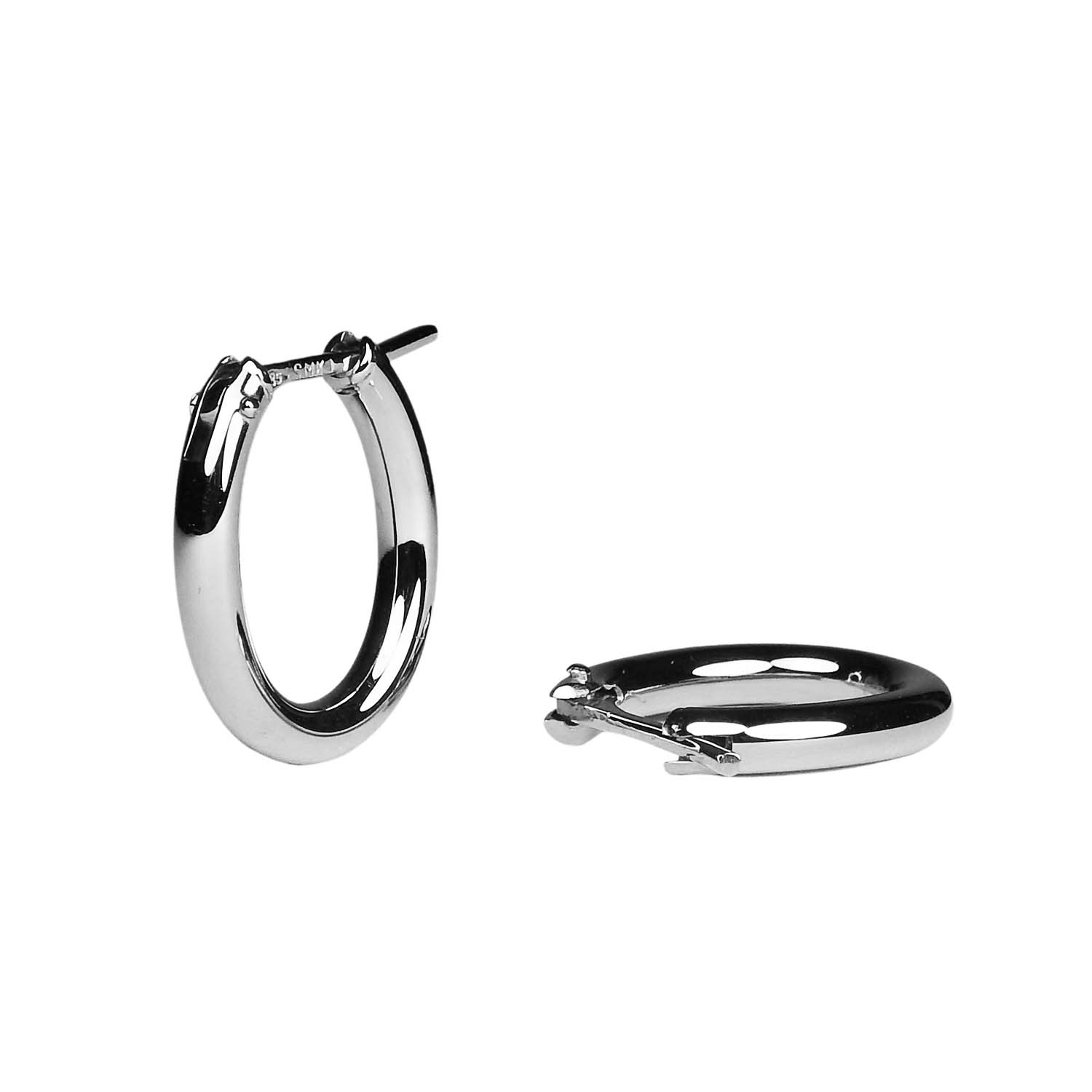 Creolen Weißgold 585/000 Weißgoldohrringe