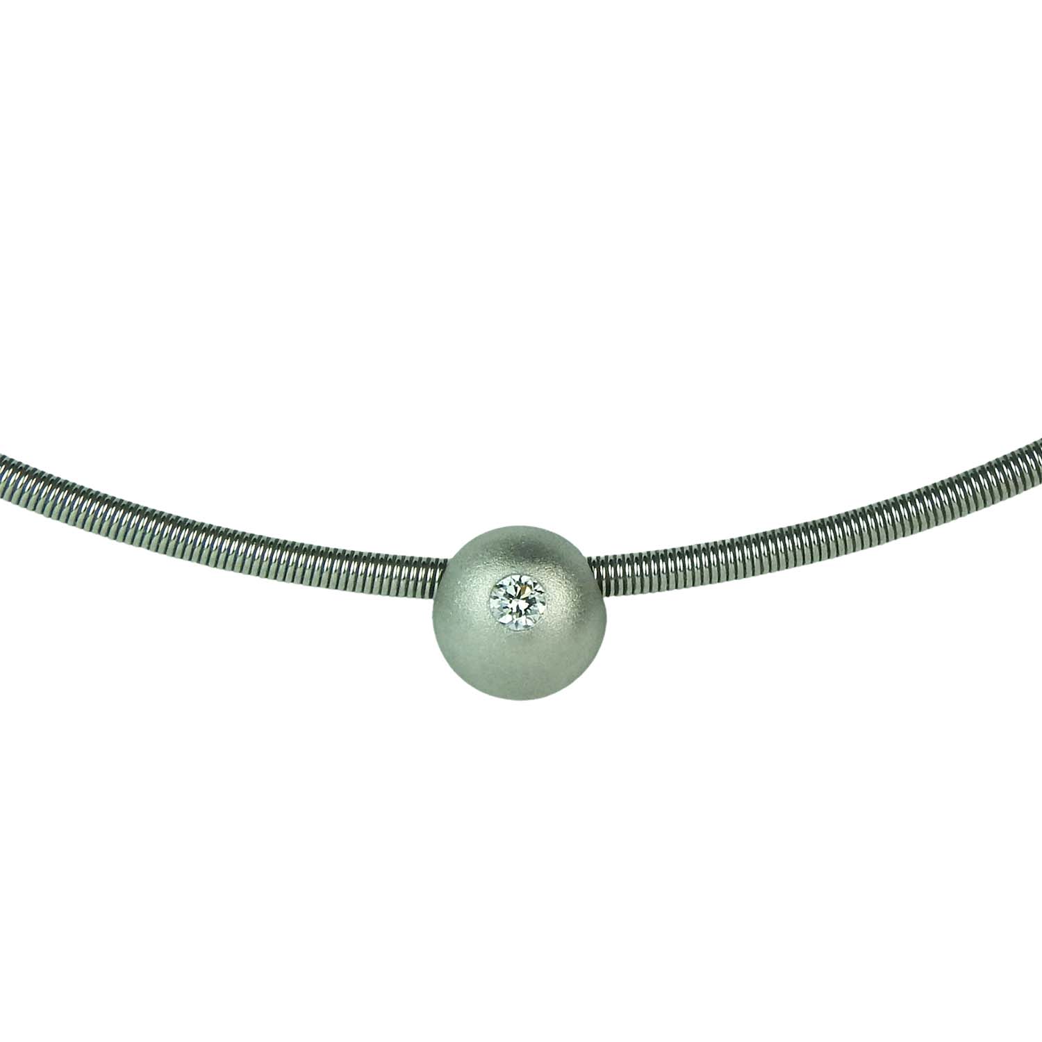 913318-003-3 Bunz Anhänger Kugel 6 mm mit Brillant Platin 950/000