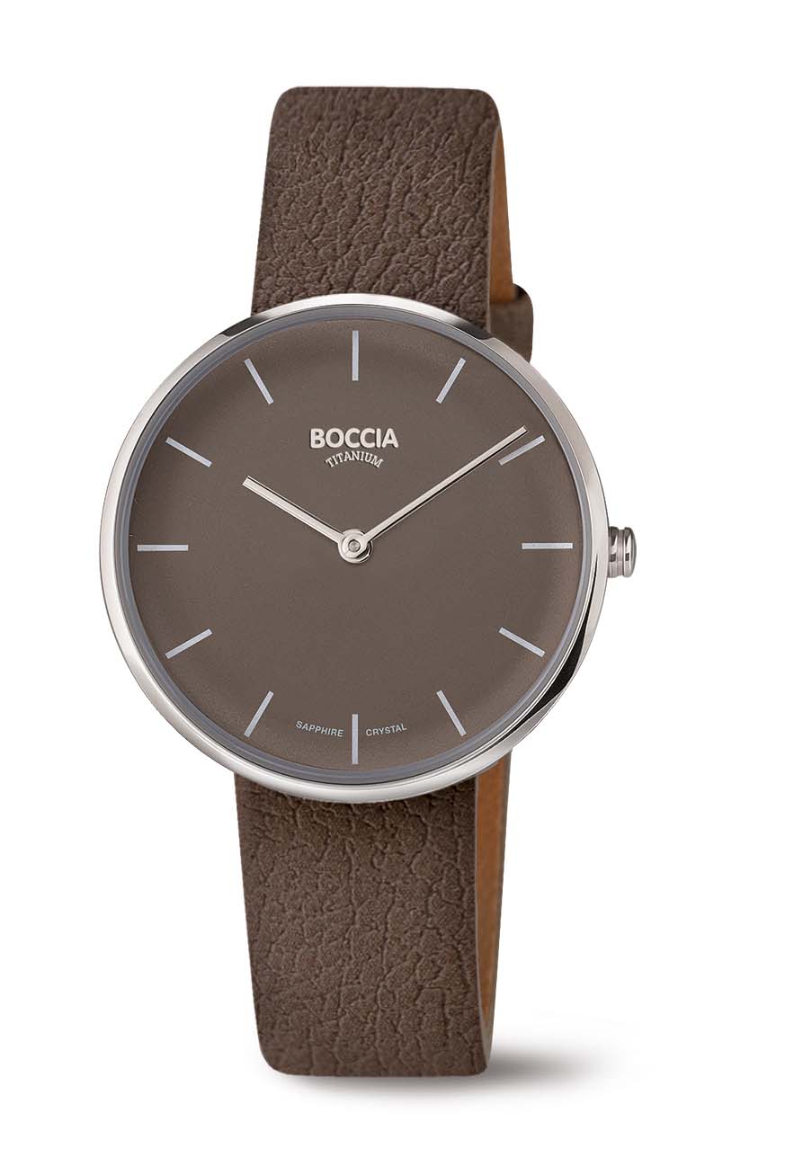 3327-02 Nickelfreie Boccia Damenuhr Titan mit veganem Armband
