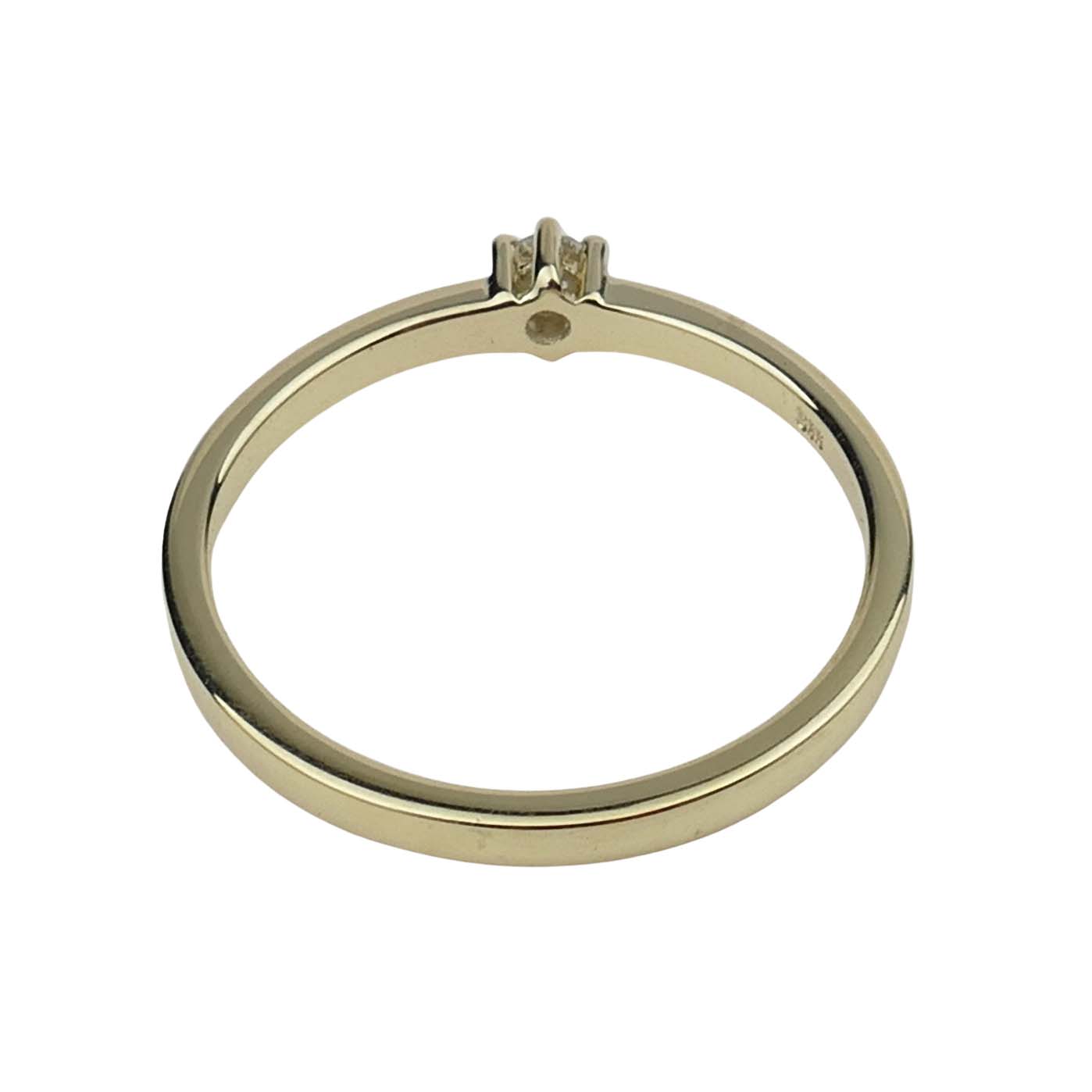 Verlobungsring Gelbgold 585/000 mit Brillant aus unserer Goldschmiede