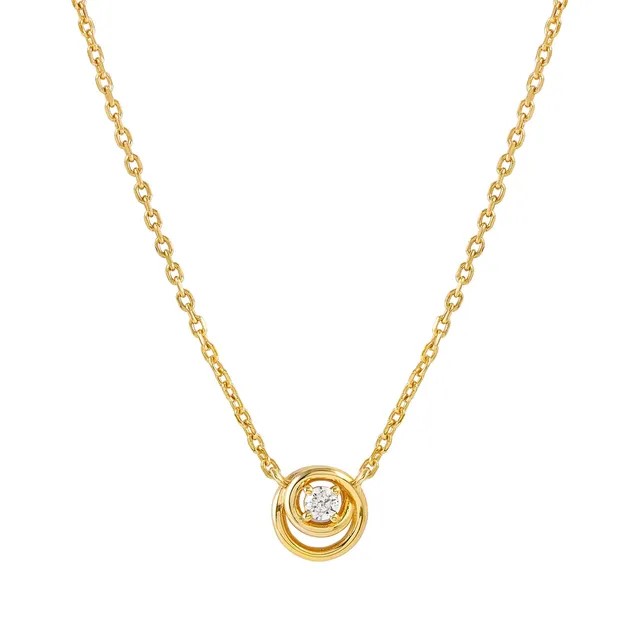 Nomination Halskette Cosmiclove Silber goldplattiert mit Zirkonia