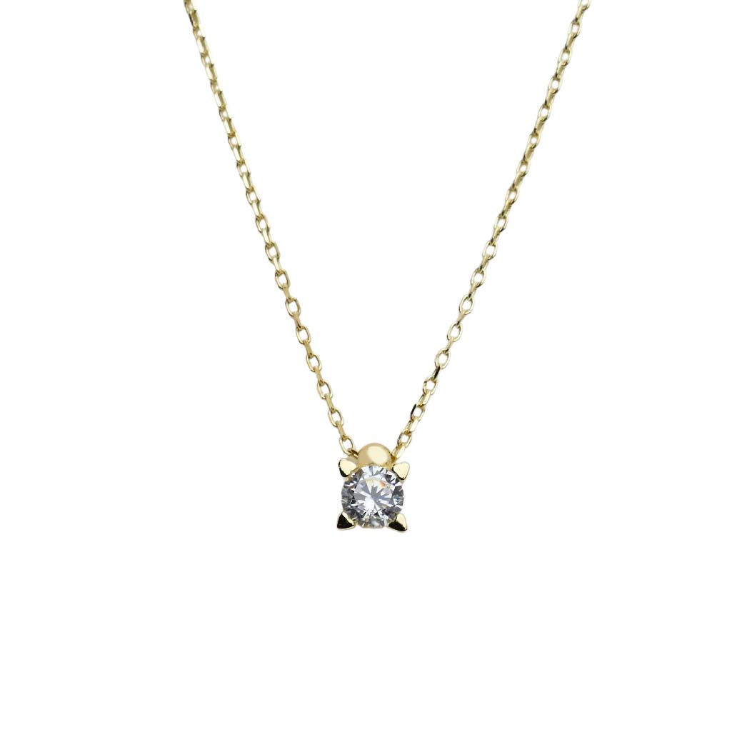 33280 Collier Gelbgold 333/000 mit Zirkonia