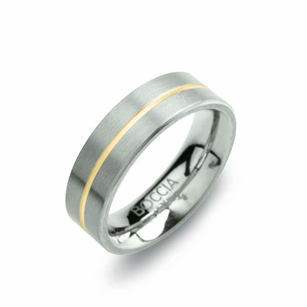 Boccia Titanring bicolor goldplattiert Boccia Titanring bicolor goldplattiert