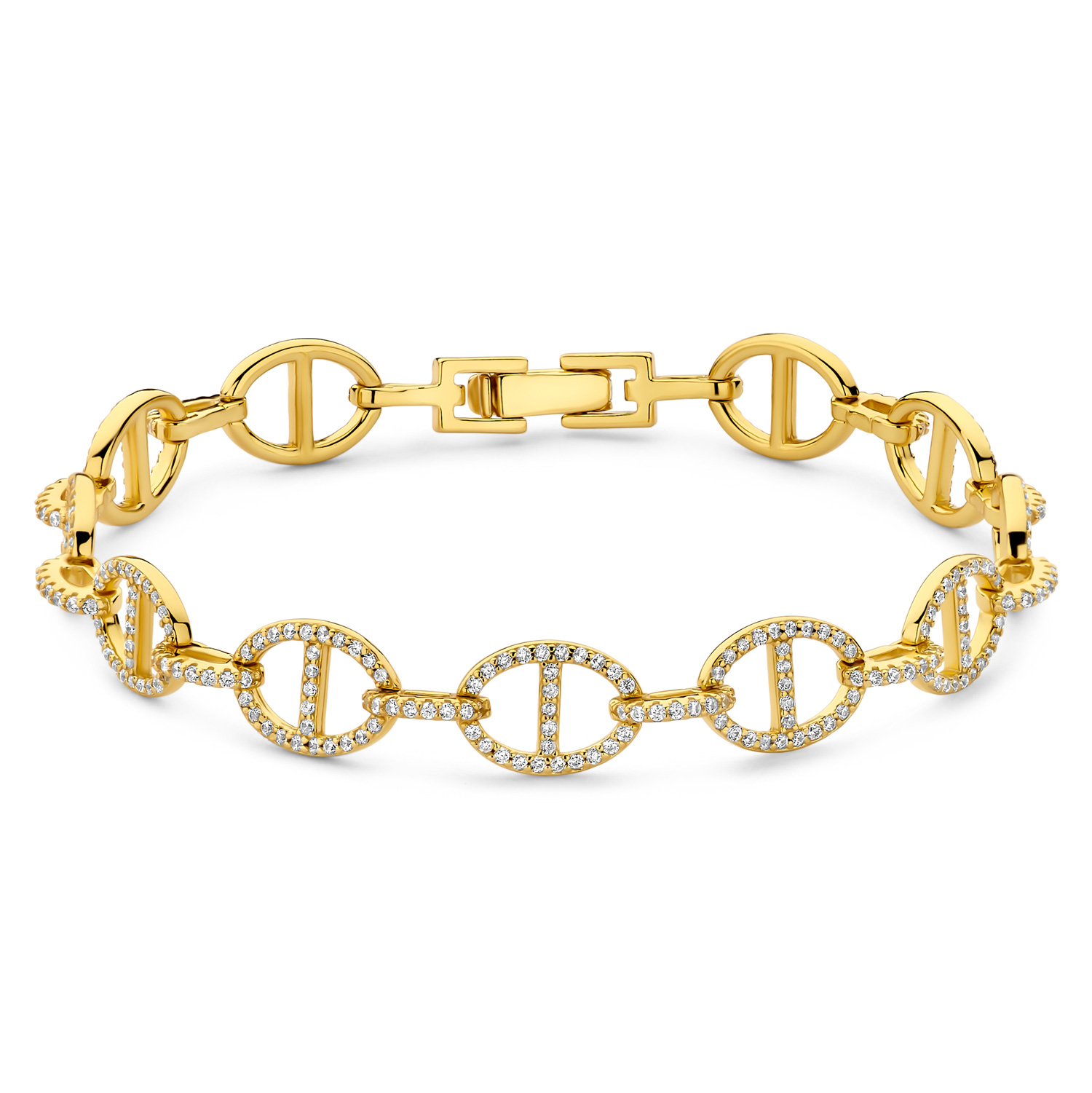 Armband mit Zirkonia Silber vergoldet