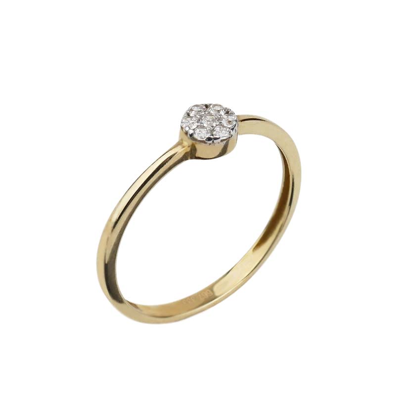 34159 Damenring Gelbgold 333/000 mit Zirkonia