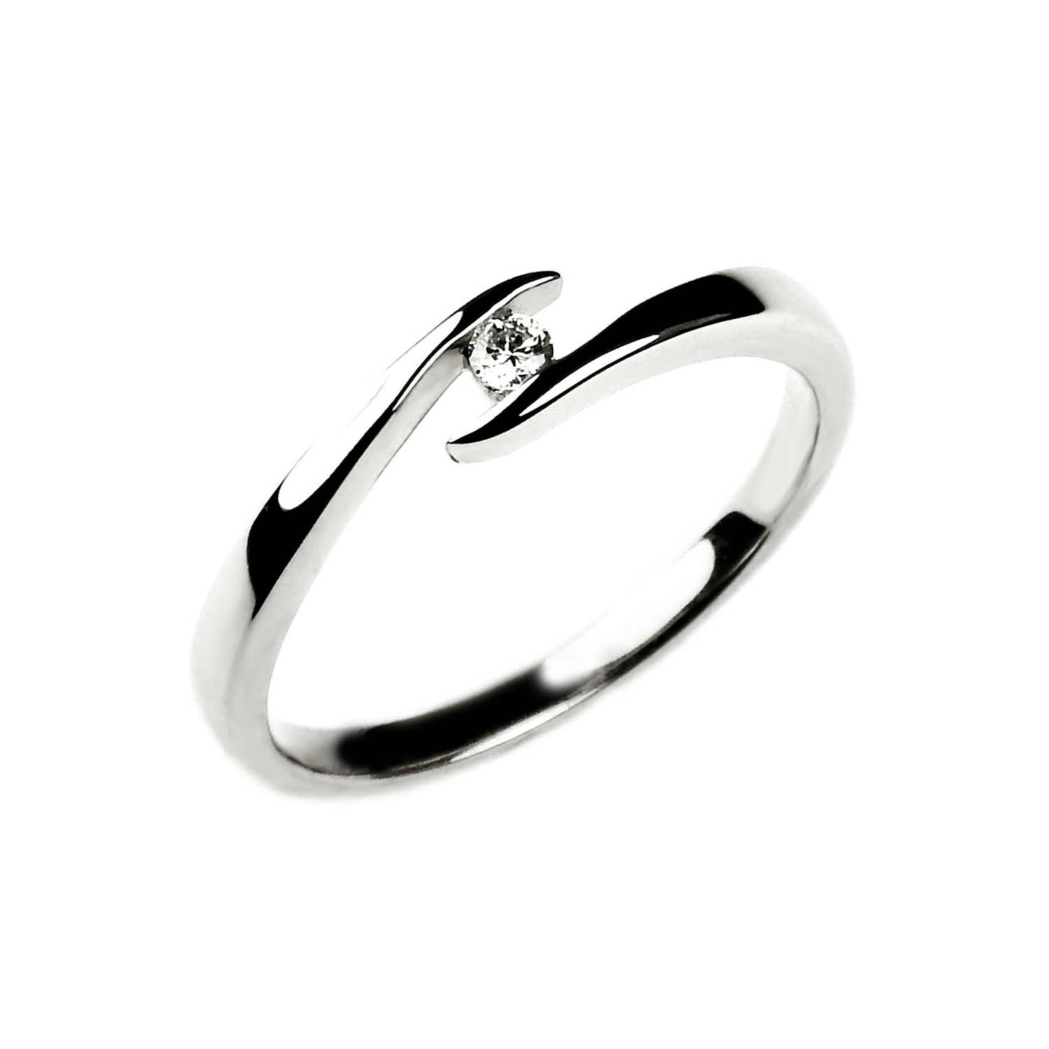 30340ZiNV4MSoNXhaO Brillantring Weißgold 585/000 Verlobungsring mit Diamant