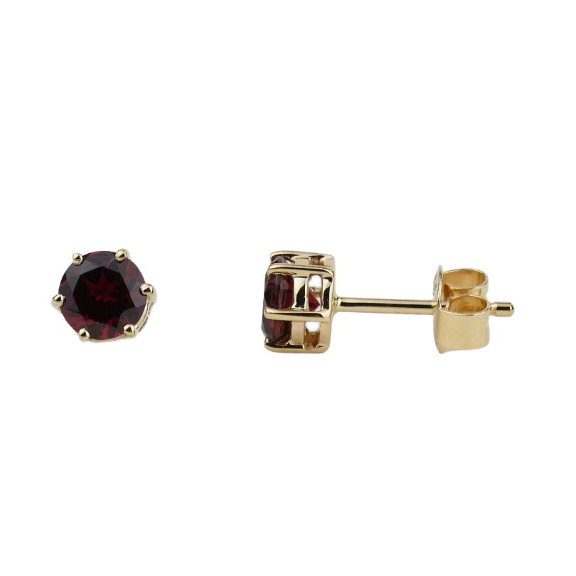 Granatohrstecker Gelbgold 585/000