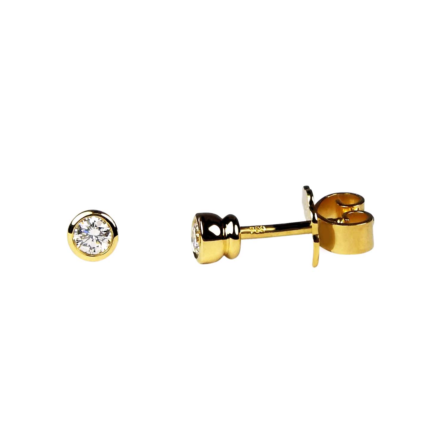 32450-1 Brillantohrstecker Gelbgold 750/000 poliert
