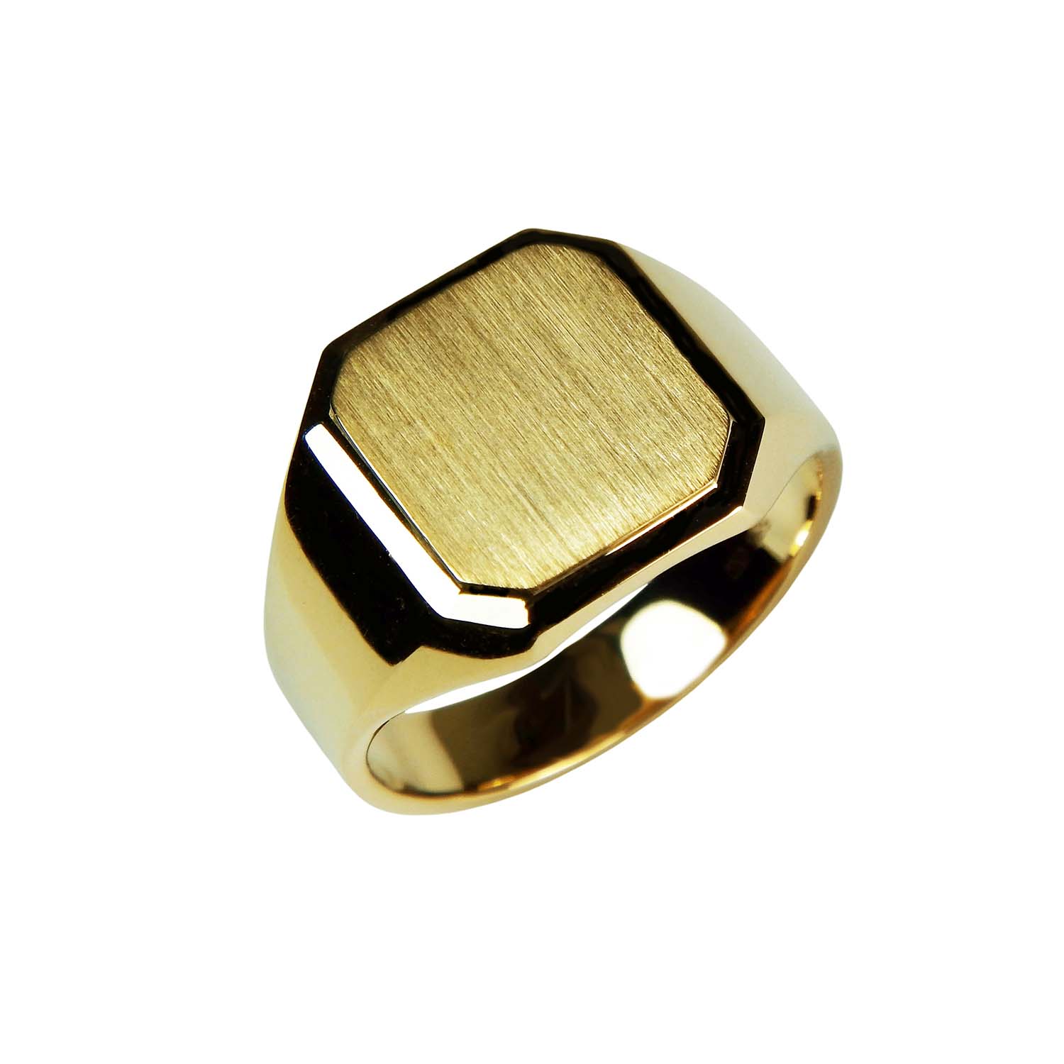 32967-1 Massiver Siegelring für Herren Gelbgold 585/000 Herrenring