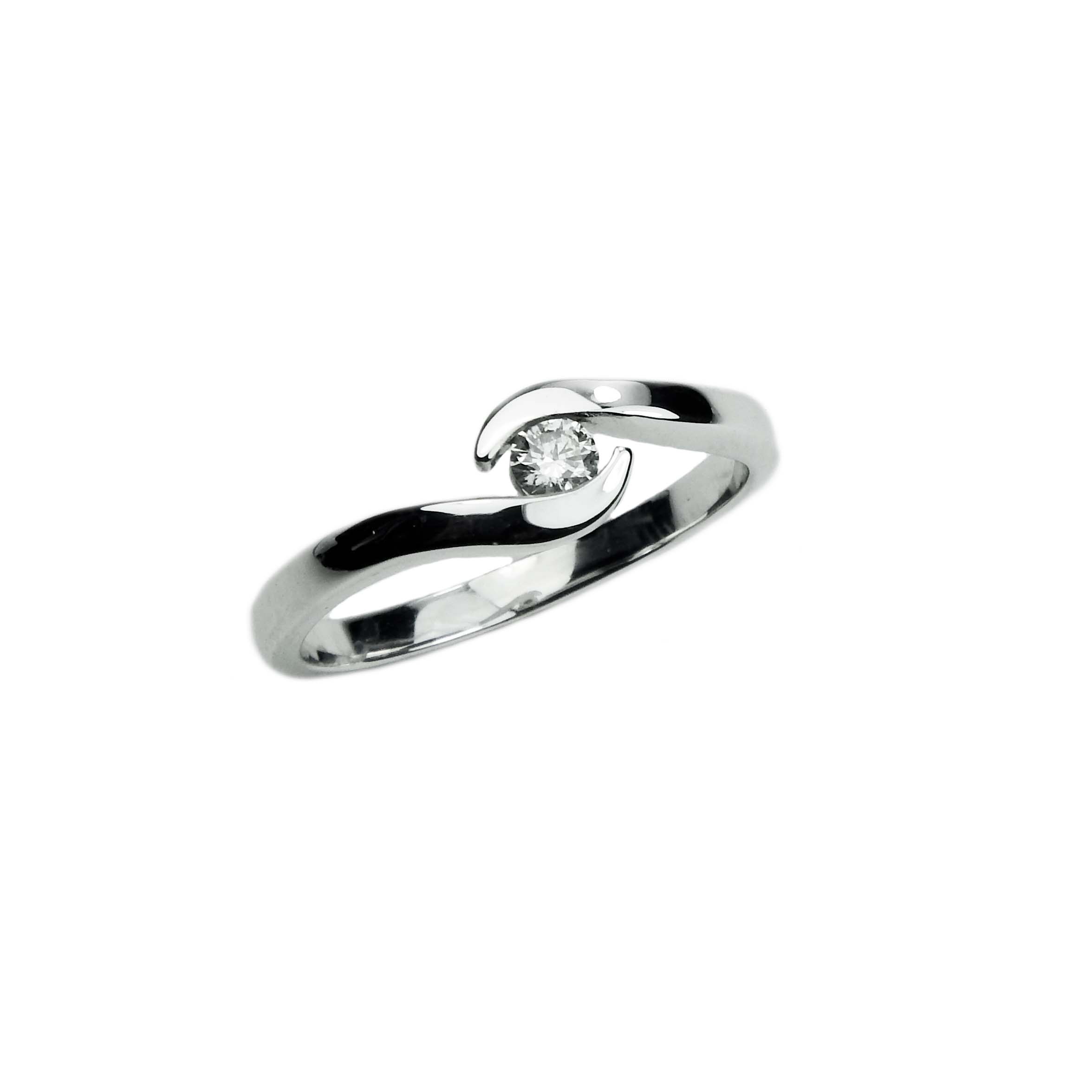 10611-1 Brillantring Weißgold 585/000