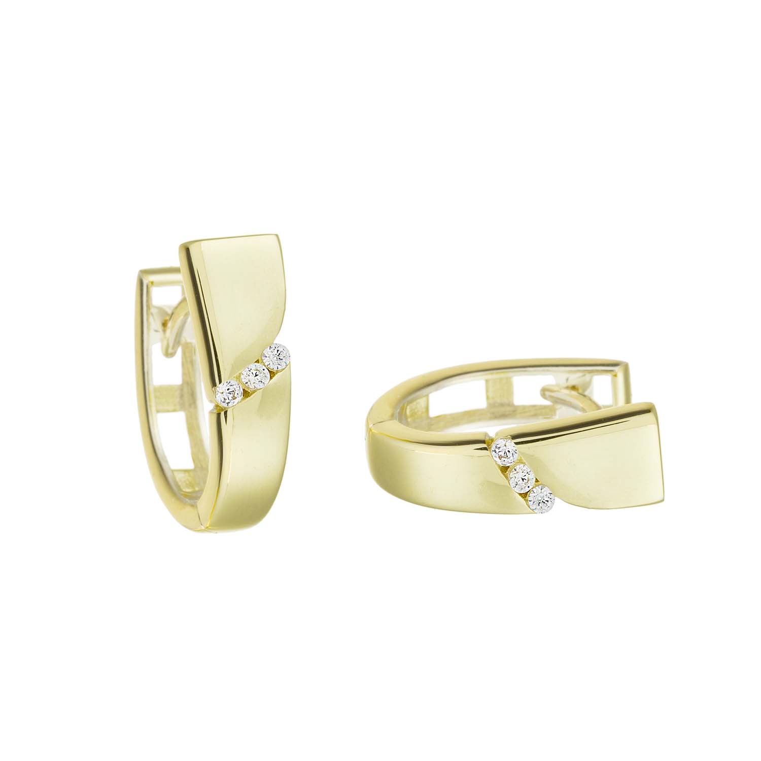 Creolen Gelbgold 585/000 mit Zirkonia