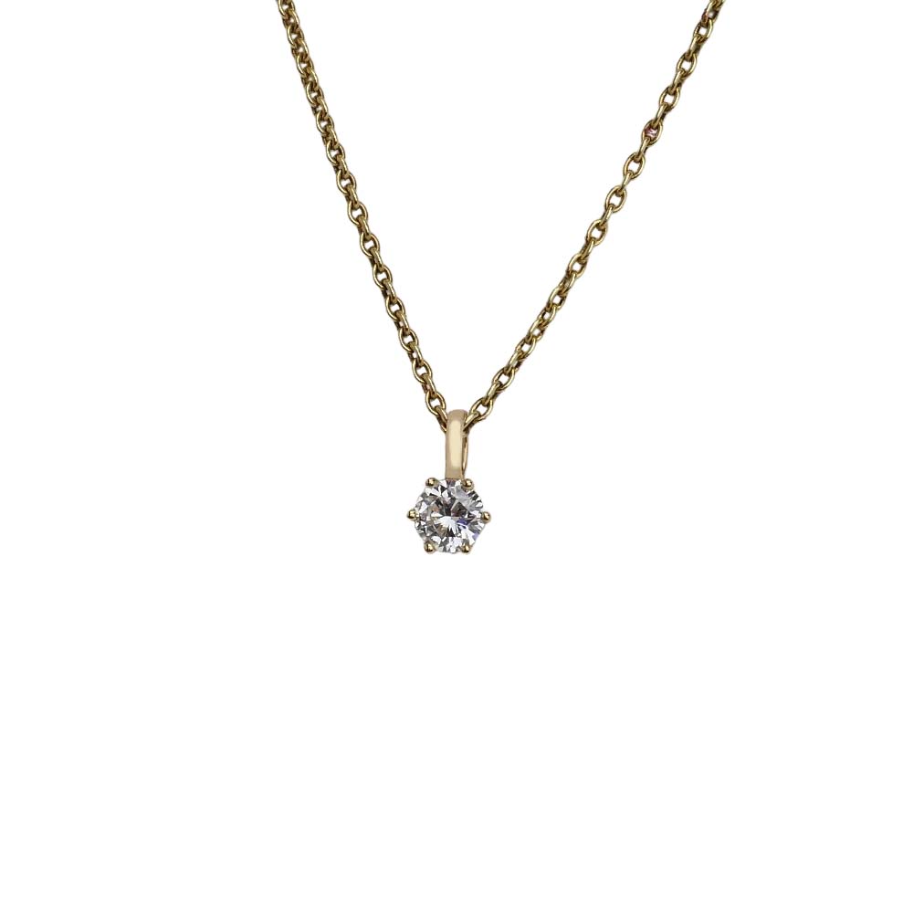 31658-1 Solitäranhänger Gelbgold 750/000 mit Brillant 0,34 ct.
