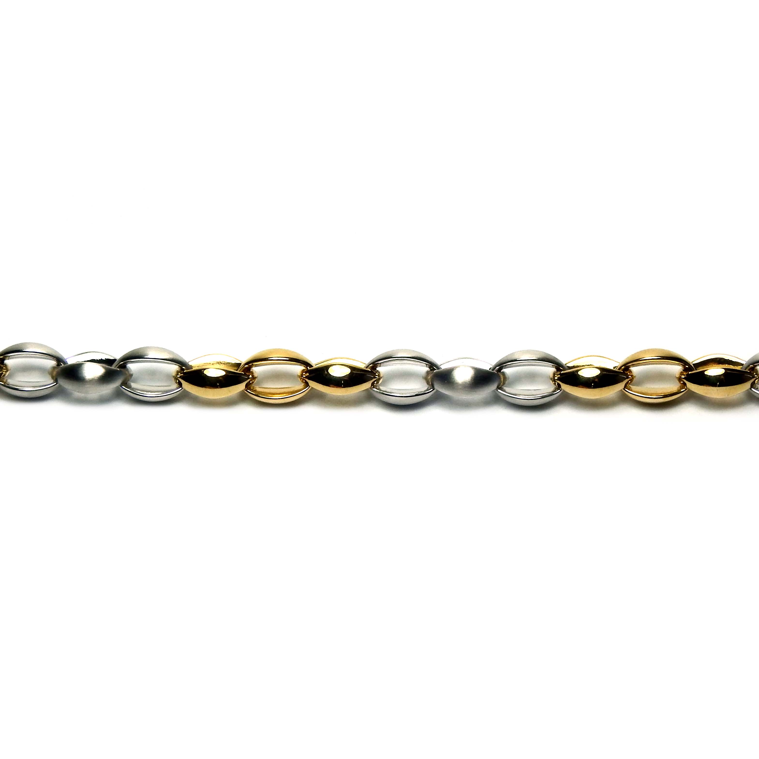 30539 Halskette Fantasiemuster Gold 585/000 bicolor