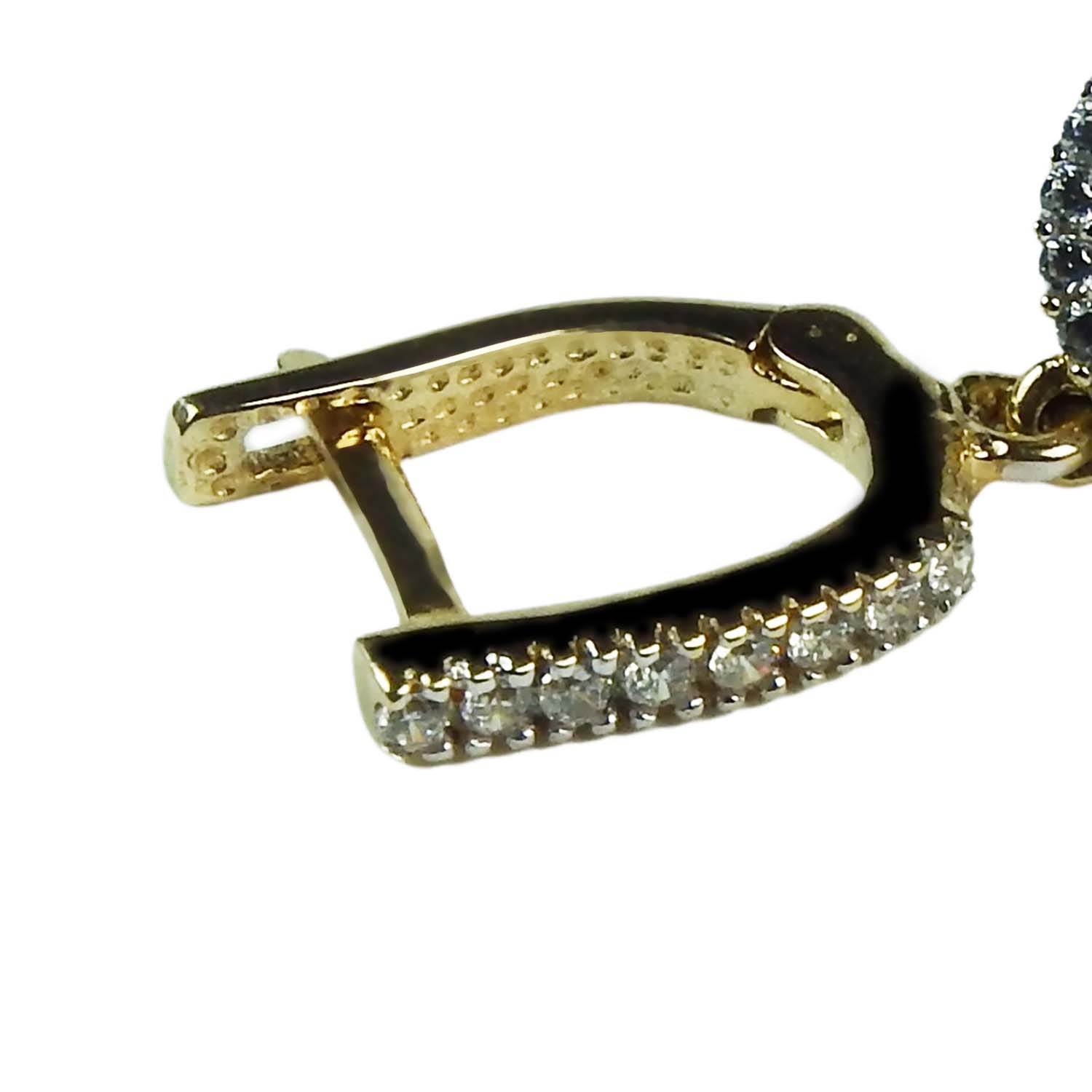 Ohrhänger mit Opalen (synth.) und Zirkonia Gelbgold 585/000