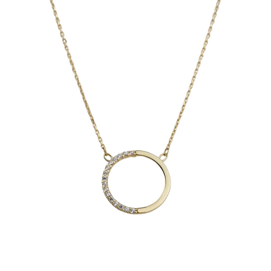 34065 Collier Gelbgold 333/000 mit Zirkonia