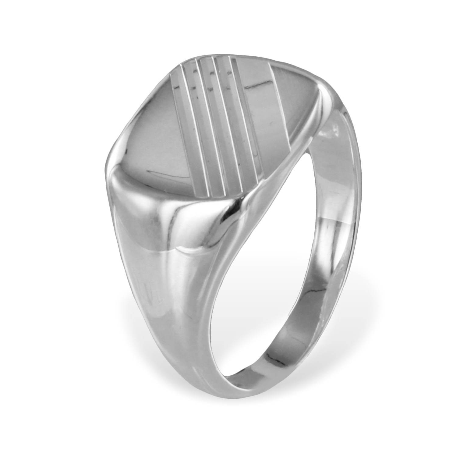 32172 Diamantierter Siegelring Sterlingsilber