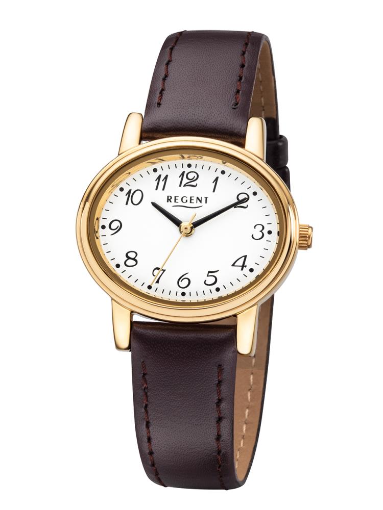 F-577 Regent Damenuhr Quartz Edelstahl gold ionenplattiert