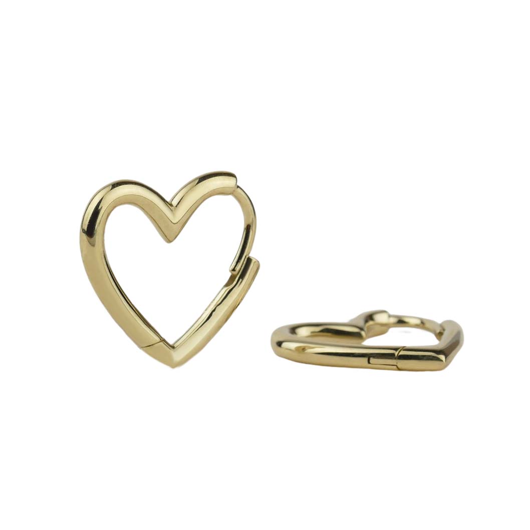34342 Creolen in Herzform Gelbgold 585/000