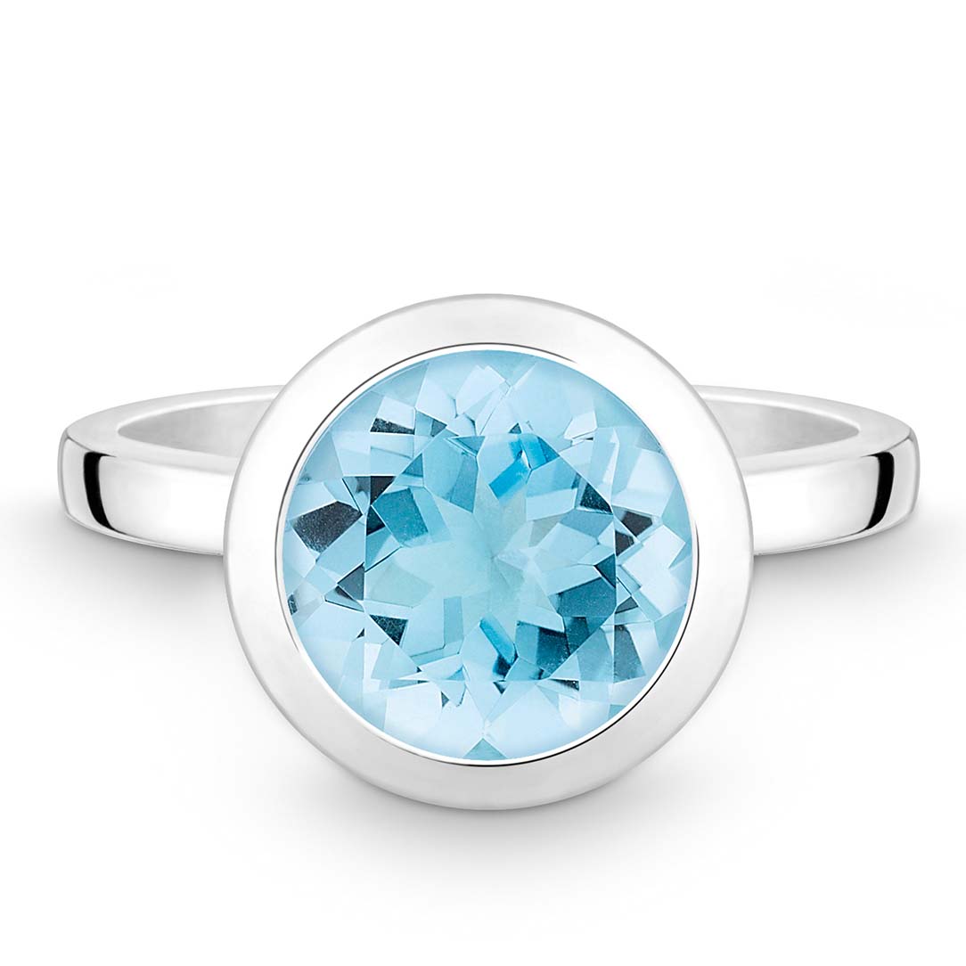 021804658 Quinn Ring Sterlingsilber mit Blautopas