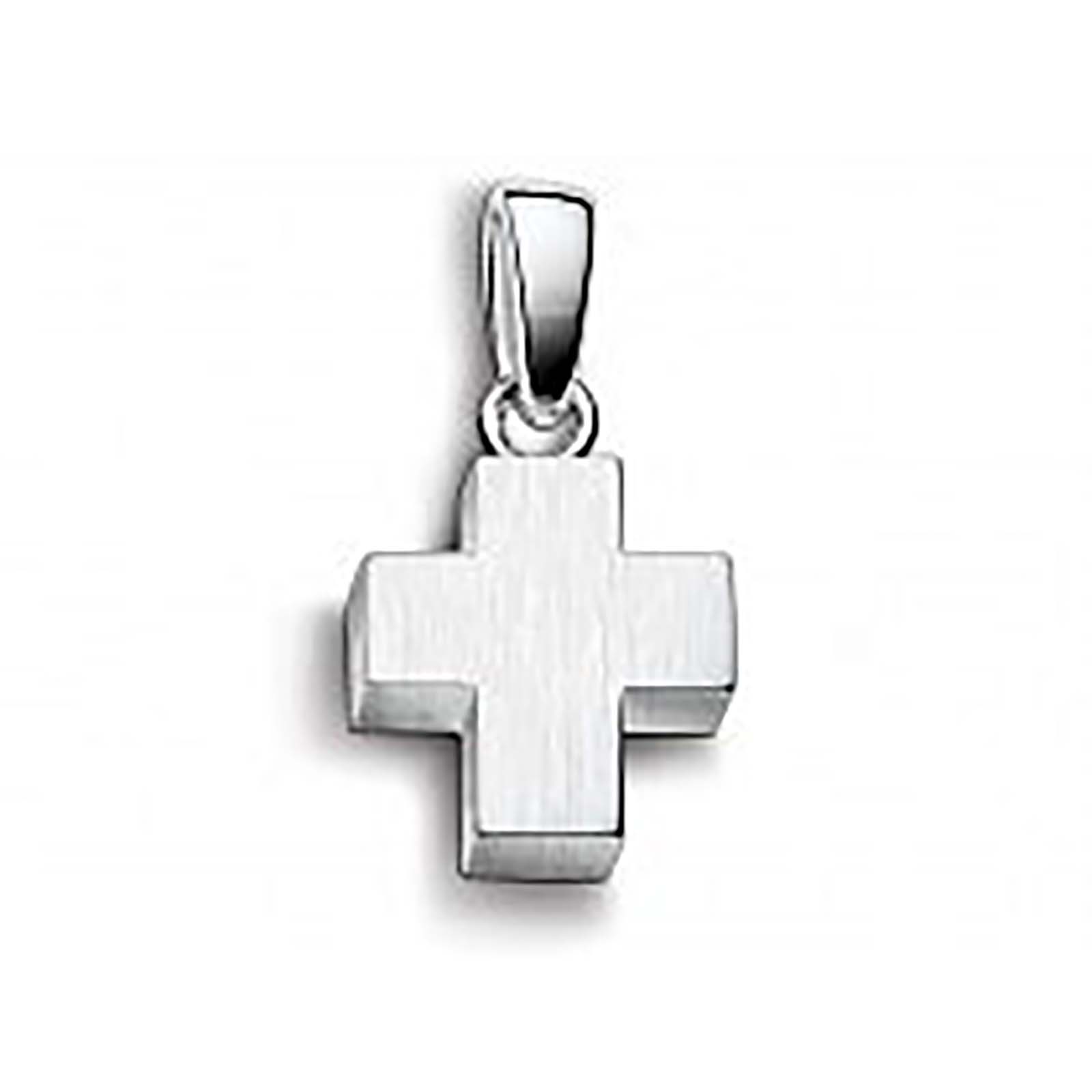 24201002-s Quinn Kreuz Sterlingsilber mattiert Silberkreuz