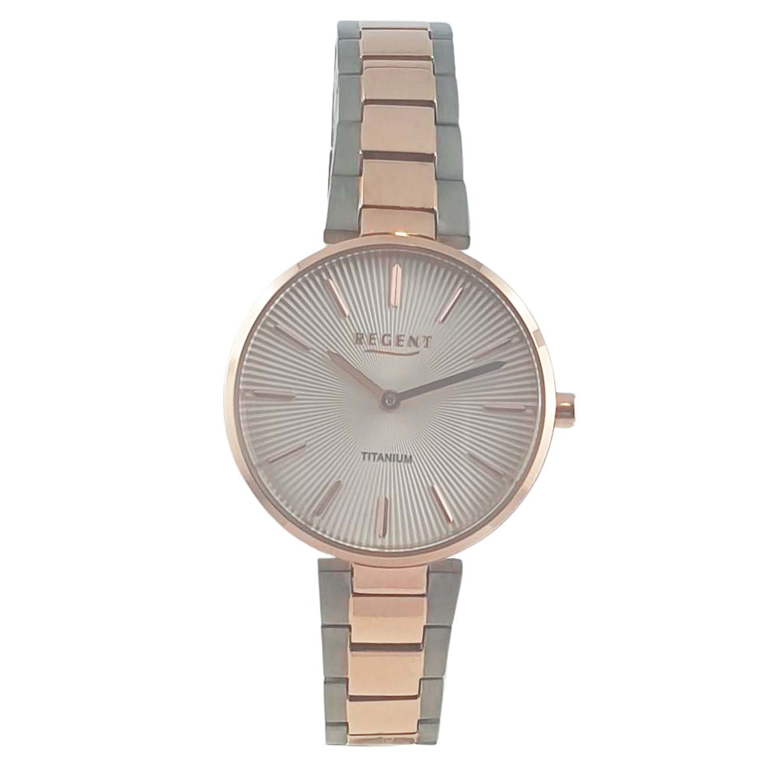 14539-565-Kopie Regent Damenuhr Quartz Titan bicolor