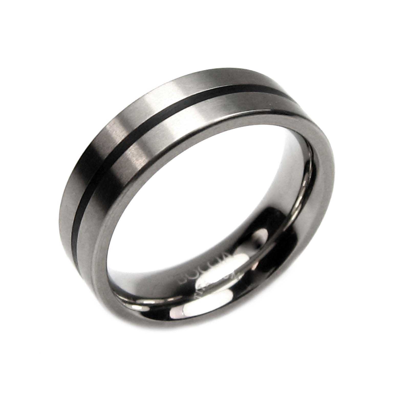 0101-14 Boccia Ring Titan mit Kaltemail unisex Partnerring Trauring