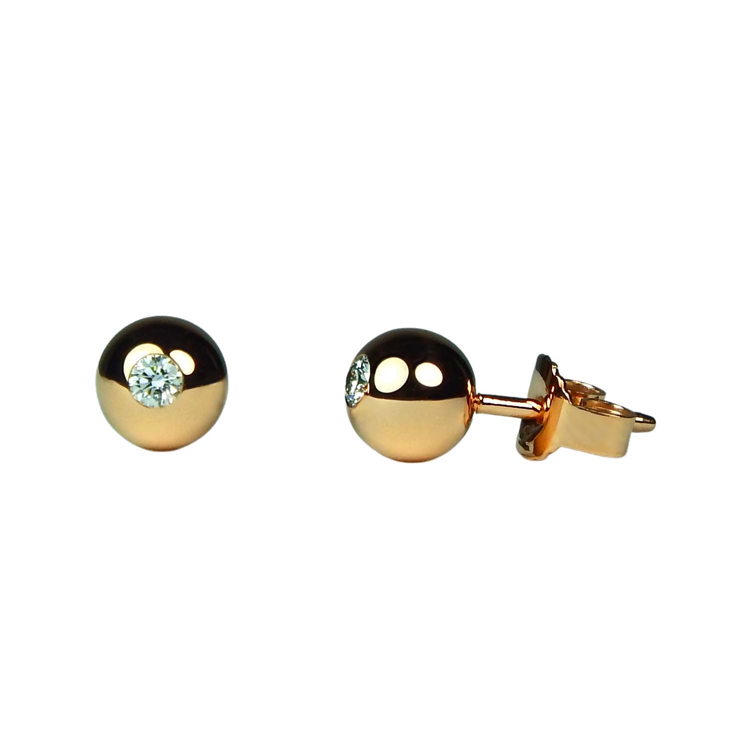 642080-006-1 Bunz Brillantohrstecker 6 mm Déco Art by Micha Bunz Roségold 750/000