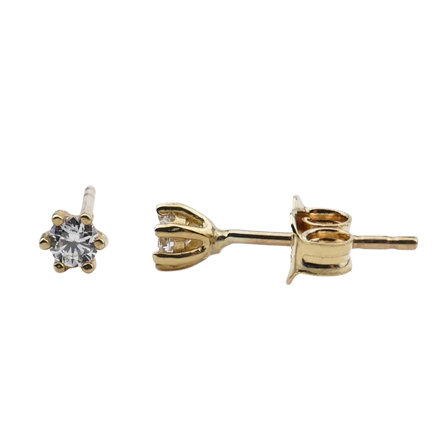 Brillantohrstecker Gelbgold 585/000