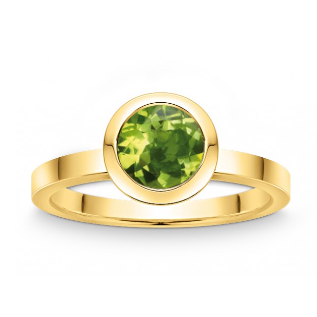 Quinn Peridotring Gelbgold