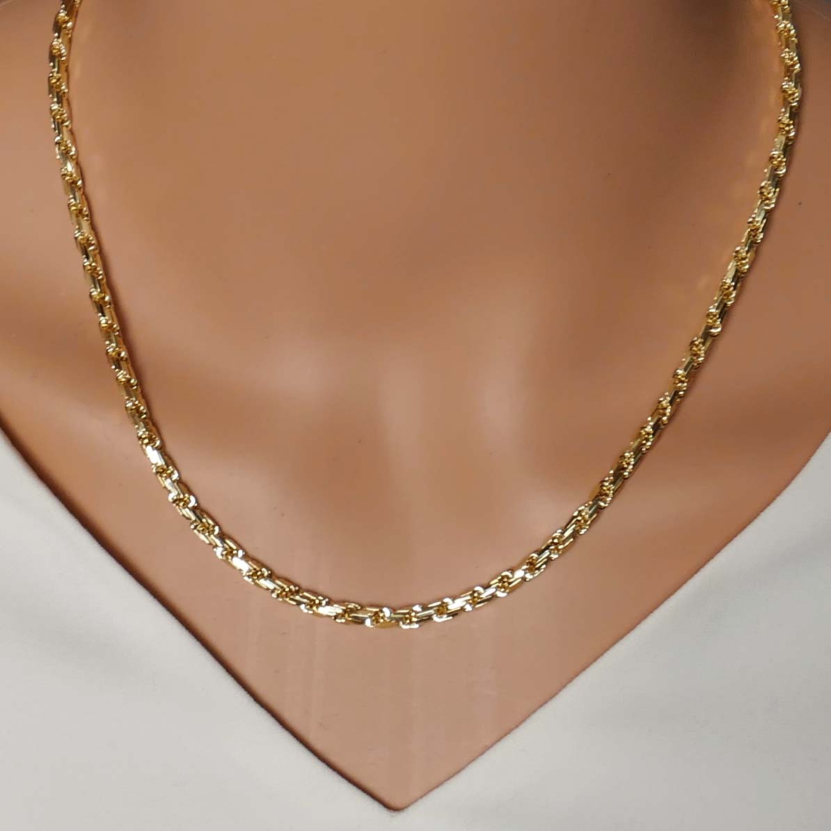 Geschliffene Kordelkette Gelbgold 585/000