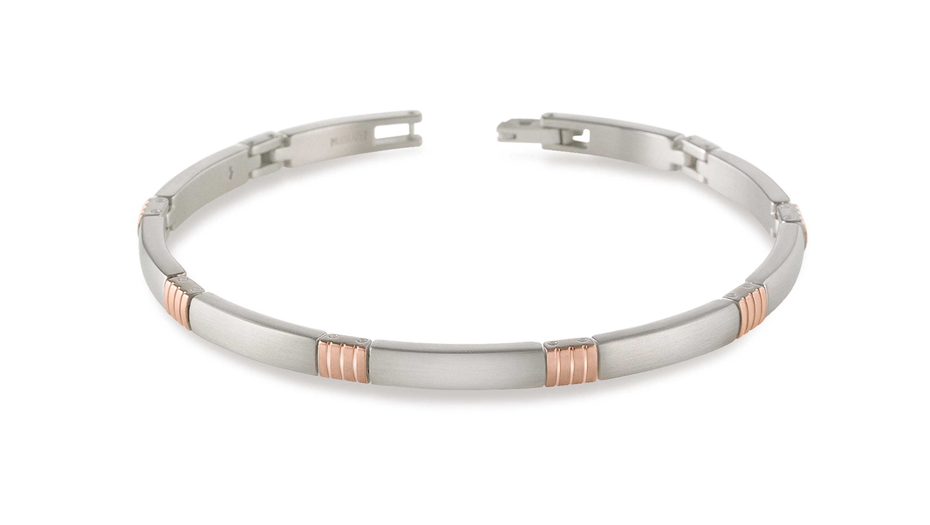 03002-03 Boccia Armband Titan bicolor rosé goldplattiert