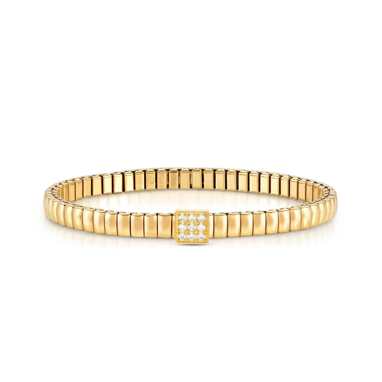Flexibles Nomination-Armband Extension mit Zirkonia