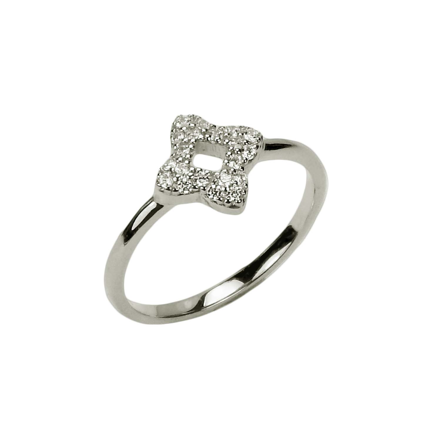 31371 Ratius Damenring mit Zirkonia Sterlingsilber rhodiniert
