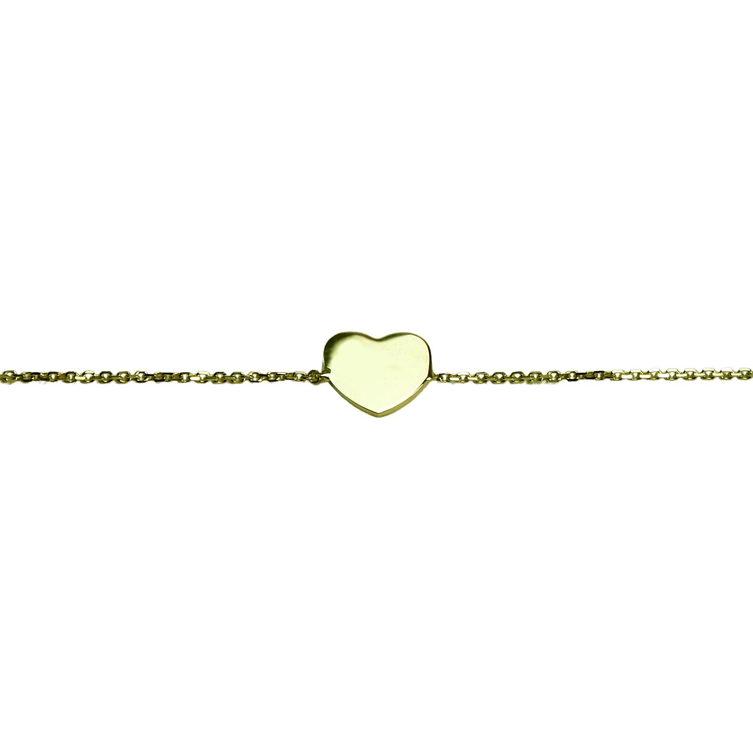 32605 Damenarmband mit Herz Gelbgold 375/000
